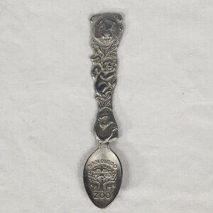 San Diego Zoo Souvenir Pewter Spoon California Animals United States Collectable